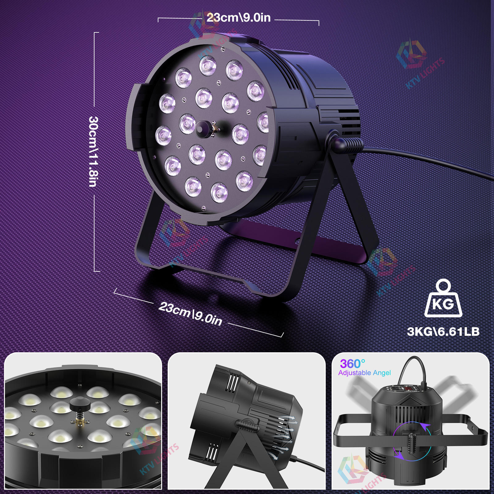 200W RGBWA + UV 6-in-1 LED PAR Light - P71