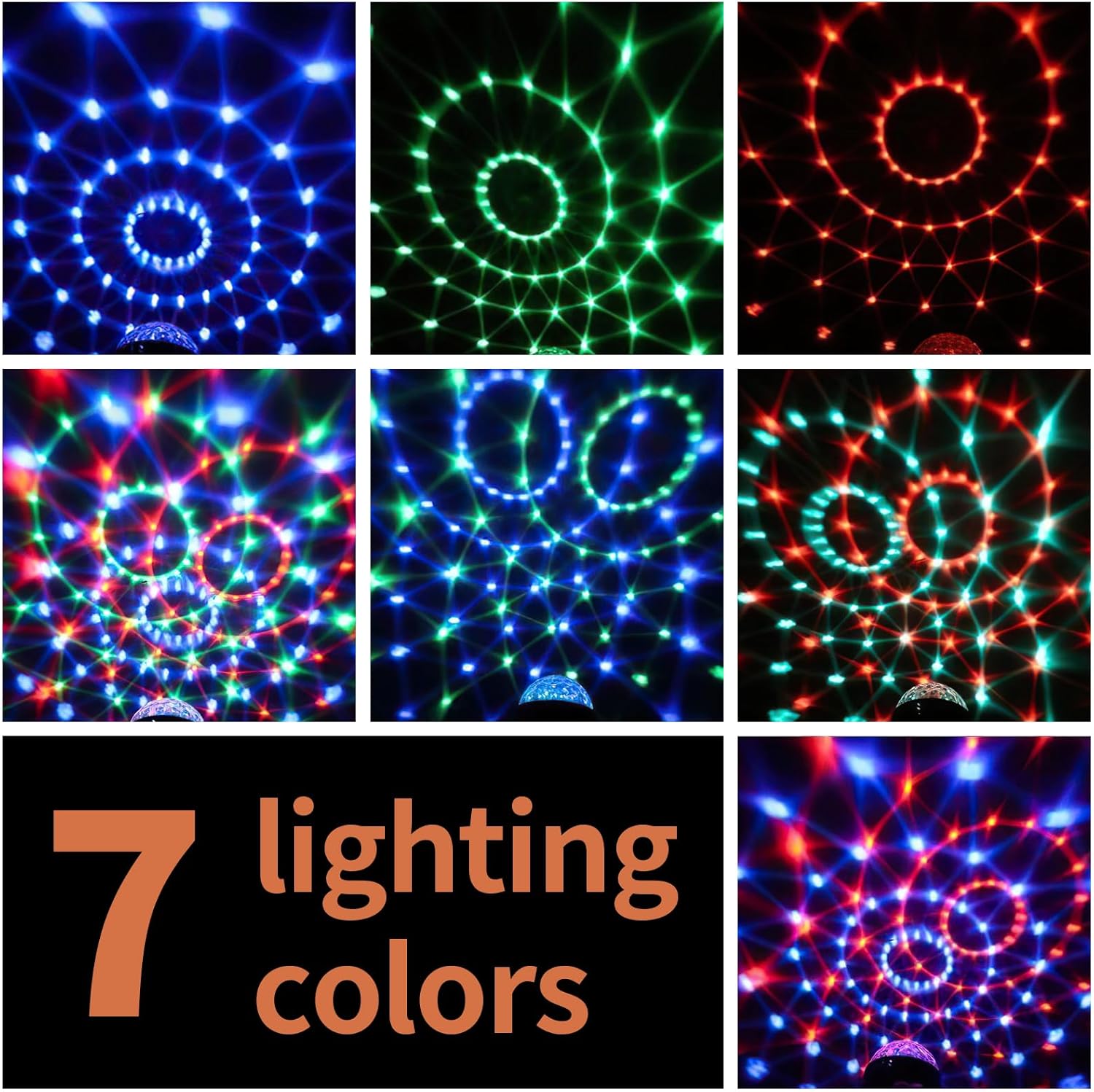 Remote control voice controlled RGB party light-C21
