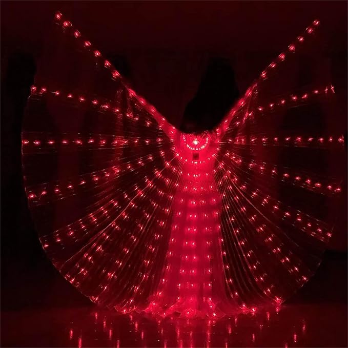 LED Belly Dance Costume Light Up IsIs Wings for Women Adults-M37