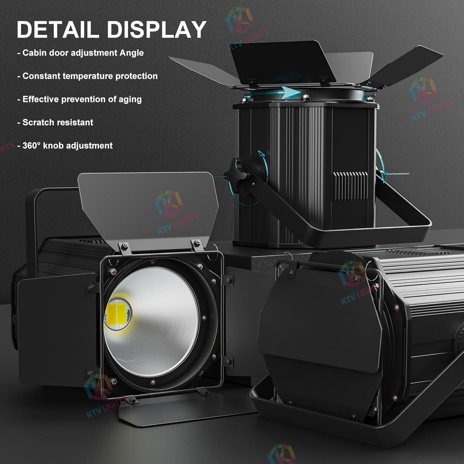 200W dual color COB par light with warm white and cool white-P27