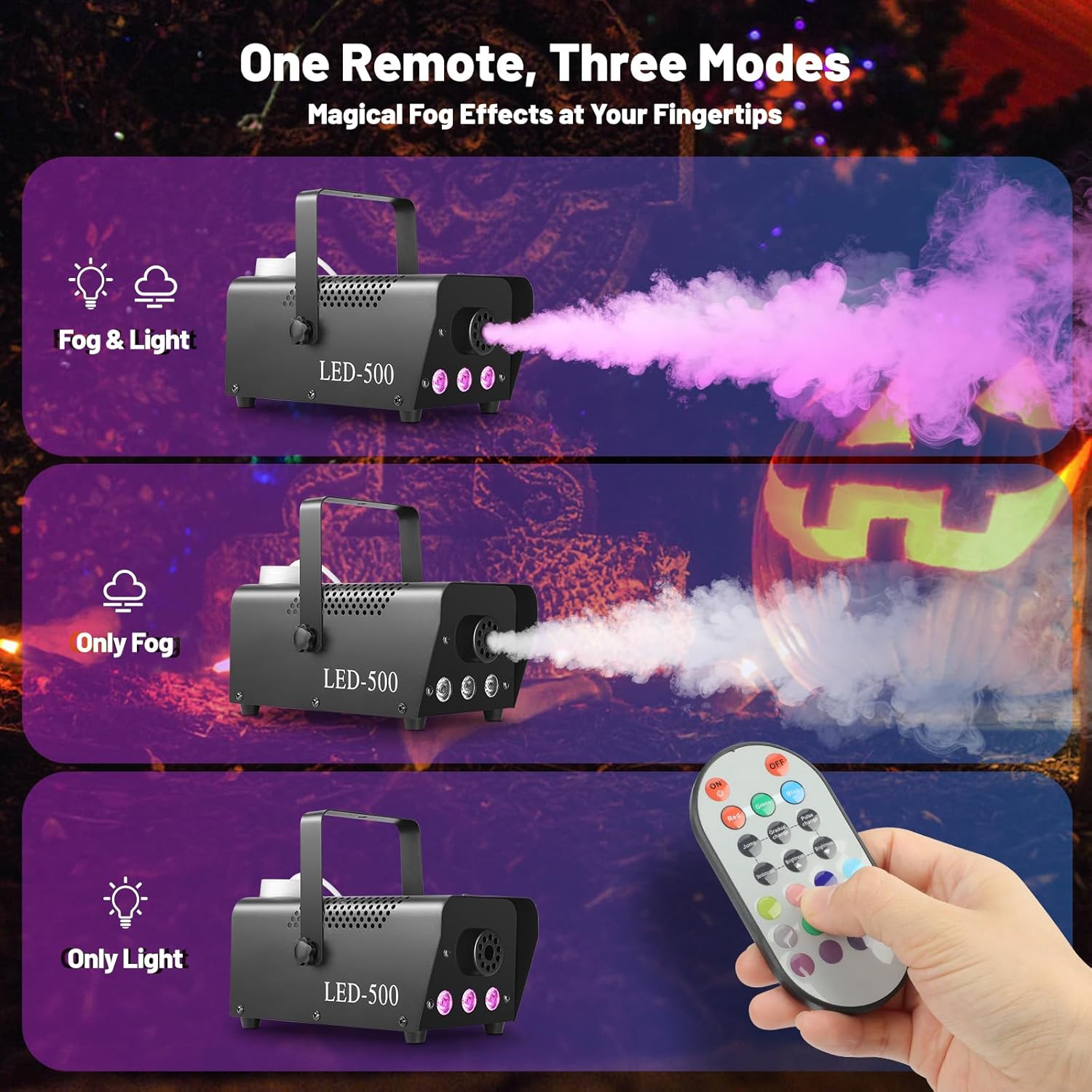 500W RGB Remote Control Smoke Machine-Y6