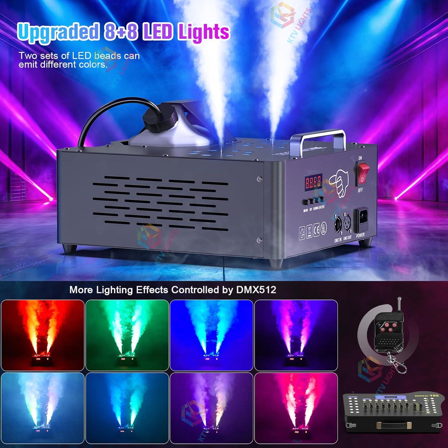 2000W Dual-Tube Adjustable LED RGB Smoke Machine-Y11