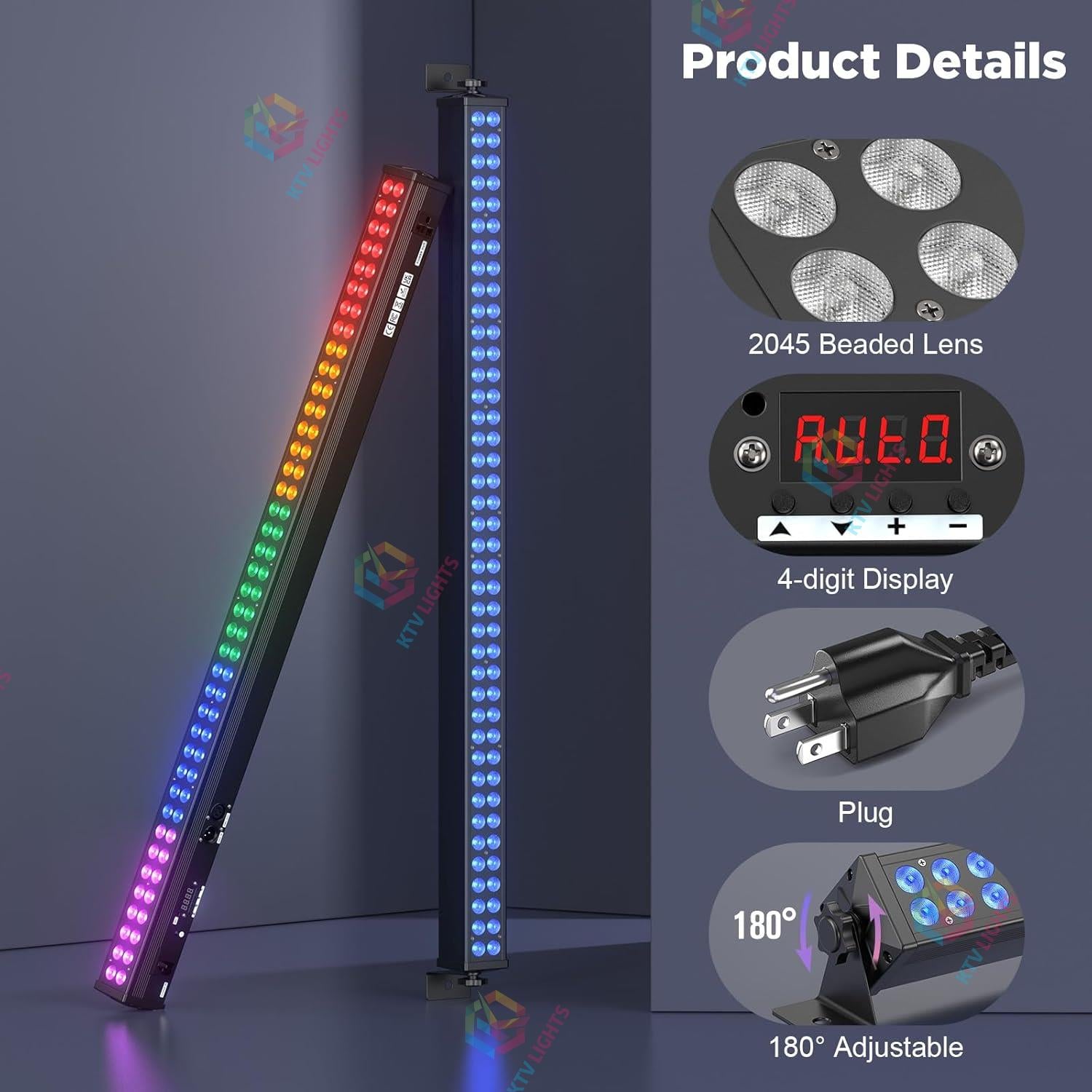 120W 80LED Beads 3-in-1 Wall Washer Light-X26
