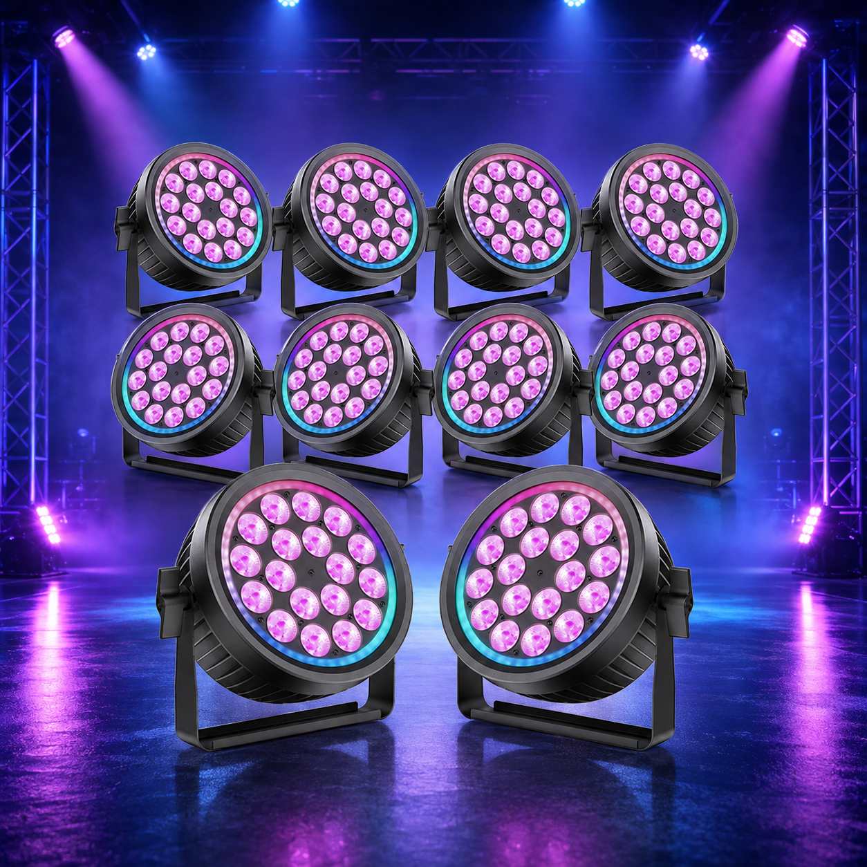 KTVLIGHTS 200W RGBW 4-in-1 Fanless Silent Stage Light-P56