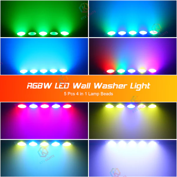 5-Eye 5X12W RGBW 4In1 Cob LED Wall Washer Light-X19