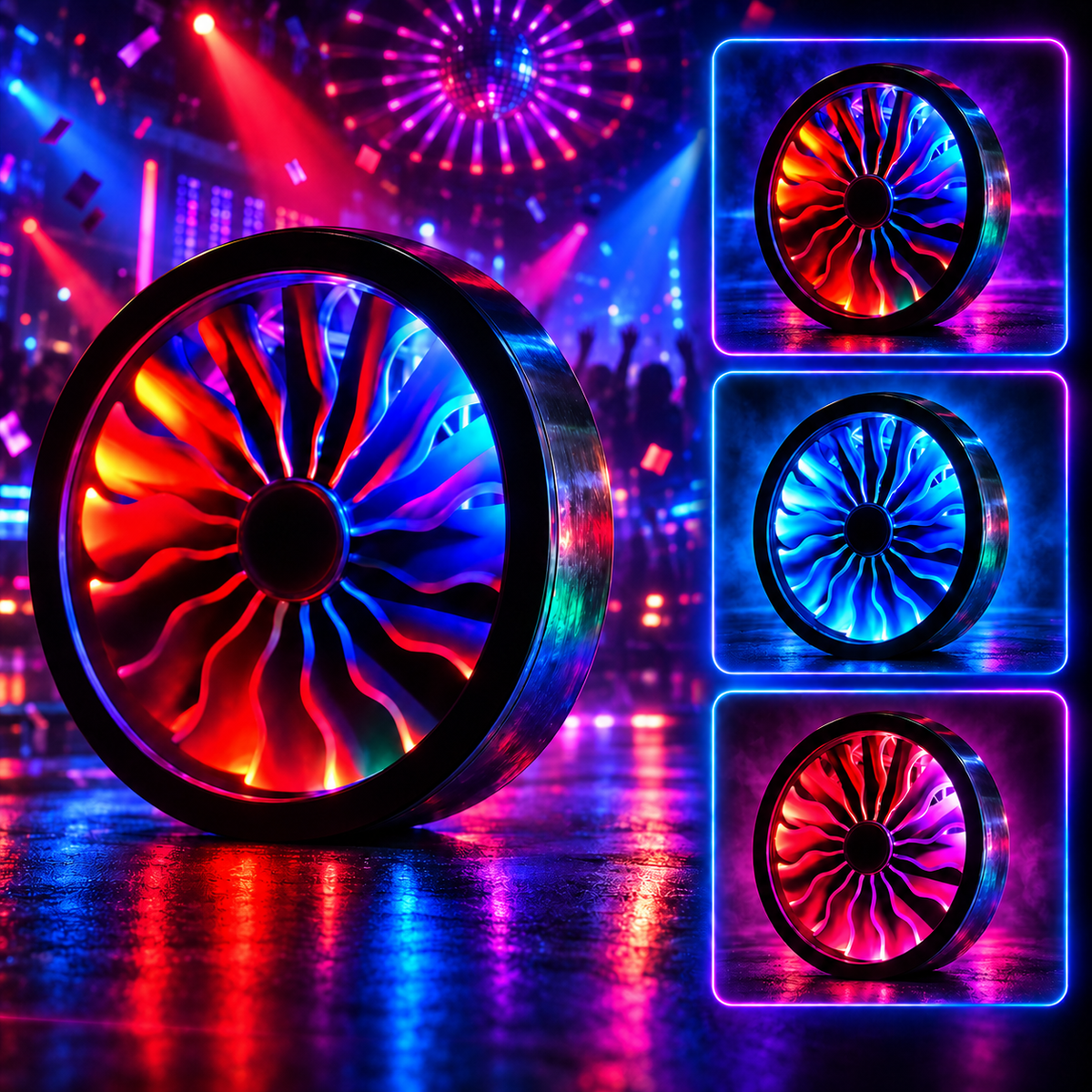 KTVLIGHTS 150W RGB DMX Aircraft Engine Fan Stage Light-X30