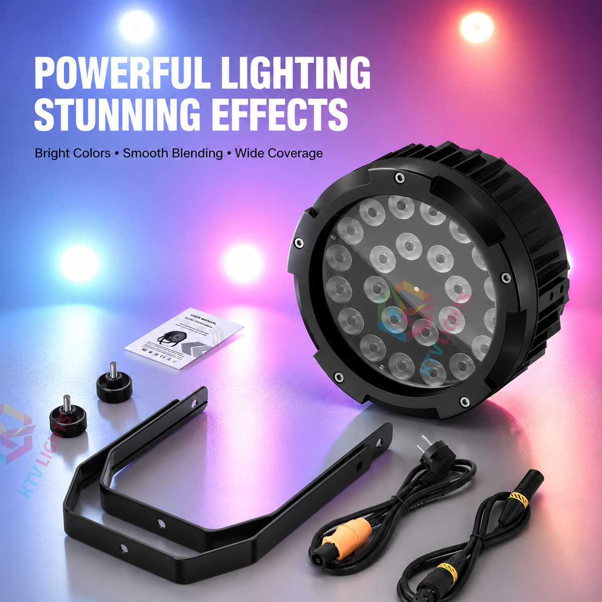 KTVLIGHTS 240W RGBWA+UV Waterproof Outdoor LED PAR Light-P23