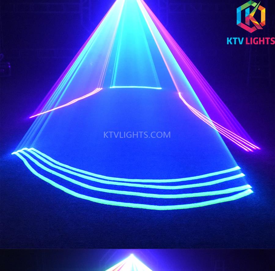 Światło laserowe do animacji pełnokolorowej RGB o mocy 3–5 W — światło sceniczne ILDA DMX — A12