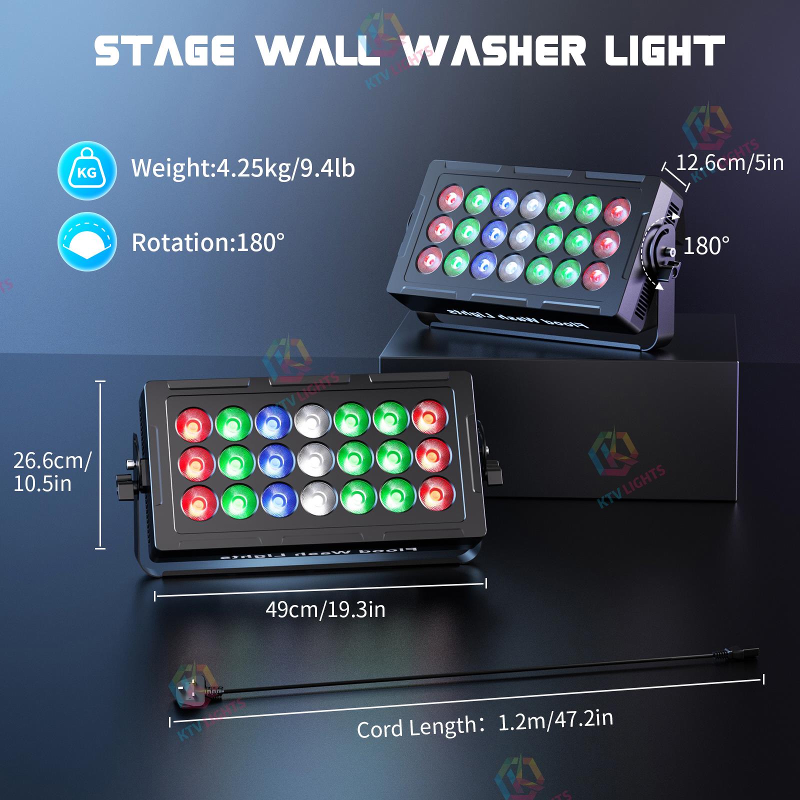 Full color 21X15W RGBW 4-em-1 matriz refletor-X2