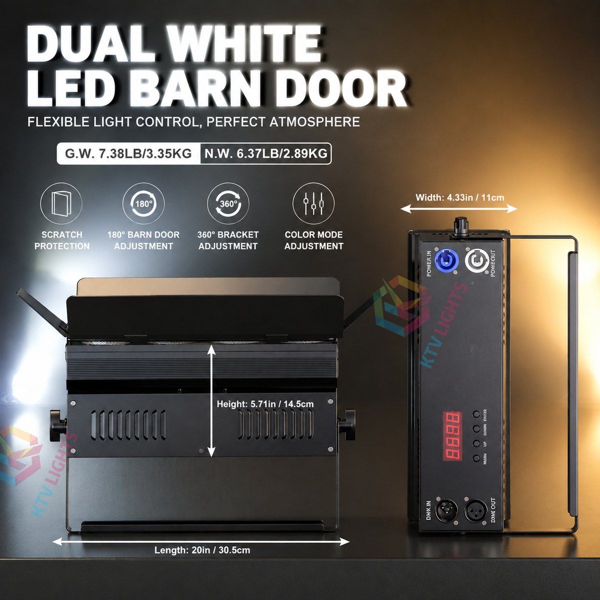 KTVLIGHTS 200W COB LED Stage PAR Light-P50