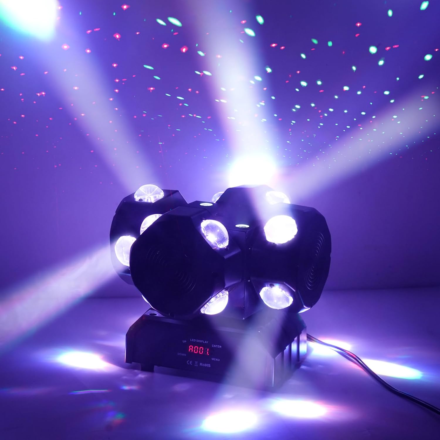 16-Piece 200W RGBW DMx512 Disco Moving Head Light - E49