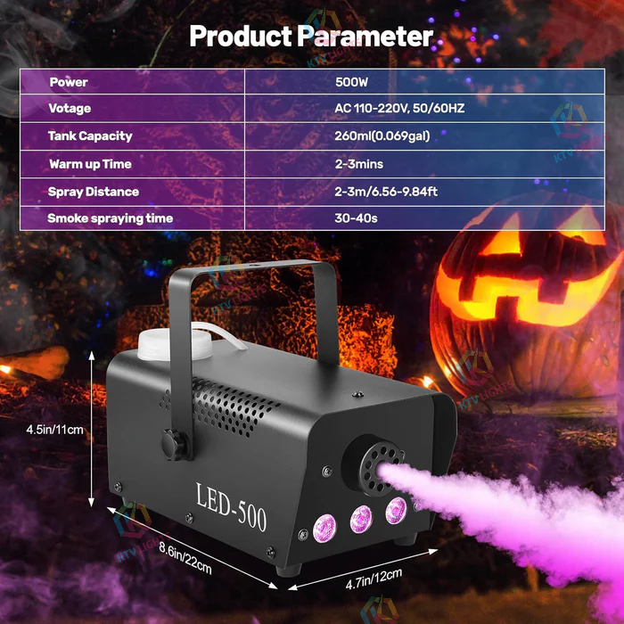500W RGB Remote Control Smoke Machine-Y6