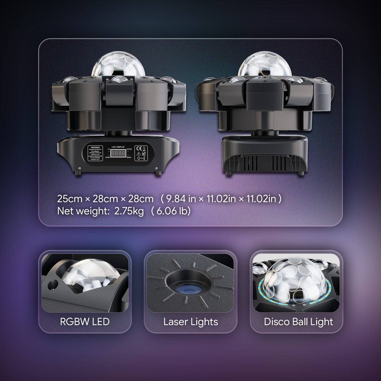 LED Six-Arm Moving Magic Ball Light-E74
