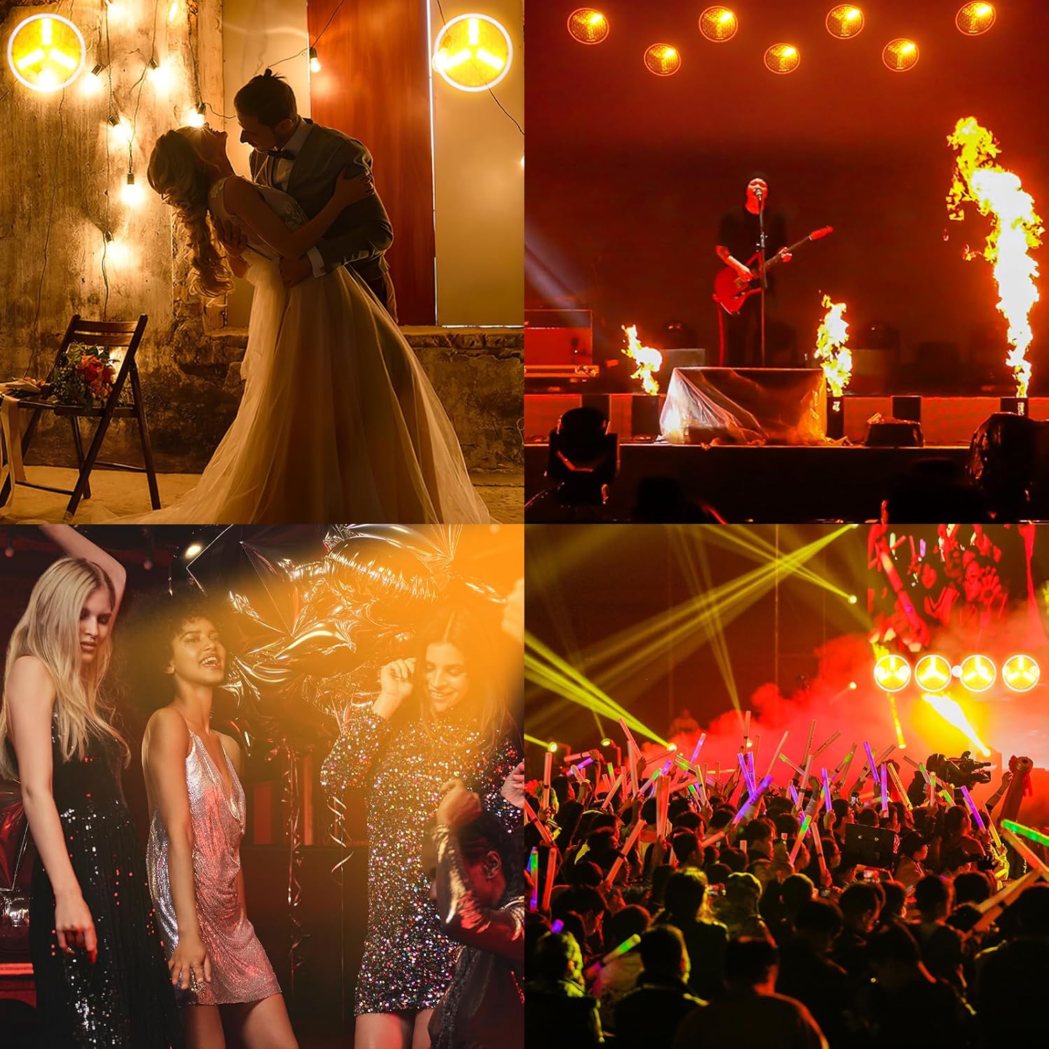 200W dual-eye vintage par light equipped with 6 COB spotlights-P51