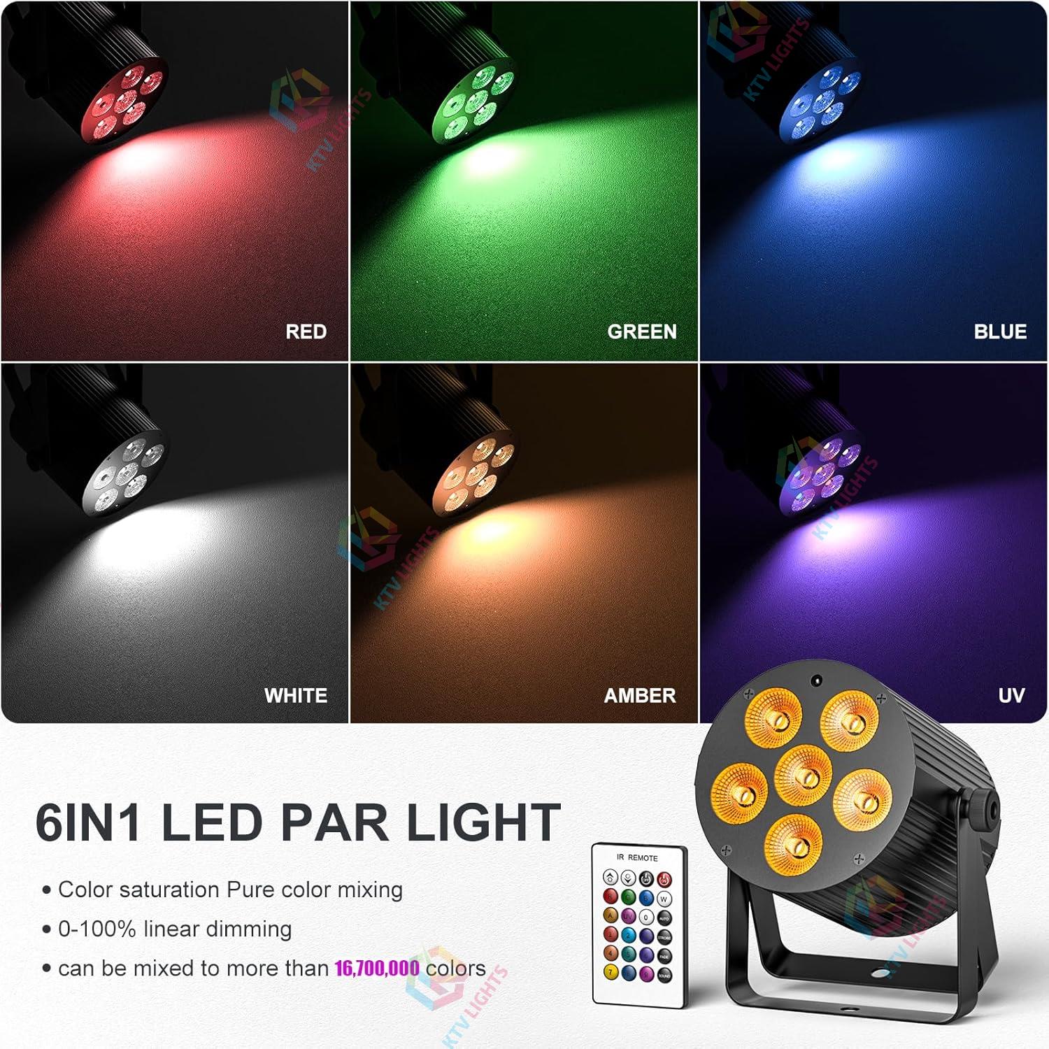 60W LED RGBWA+UV Rechargeable Stage Light-P61