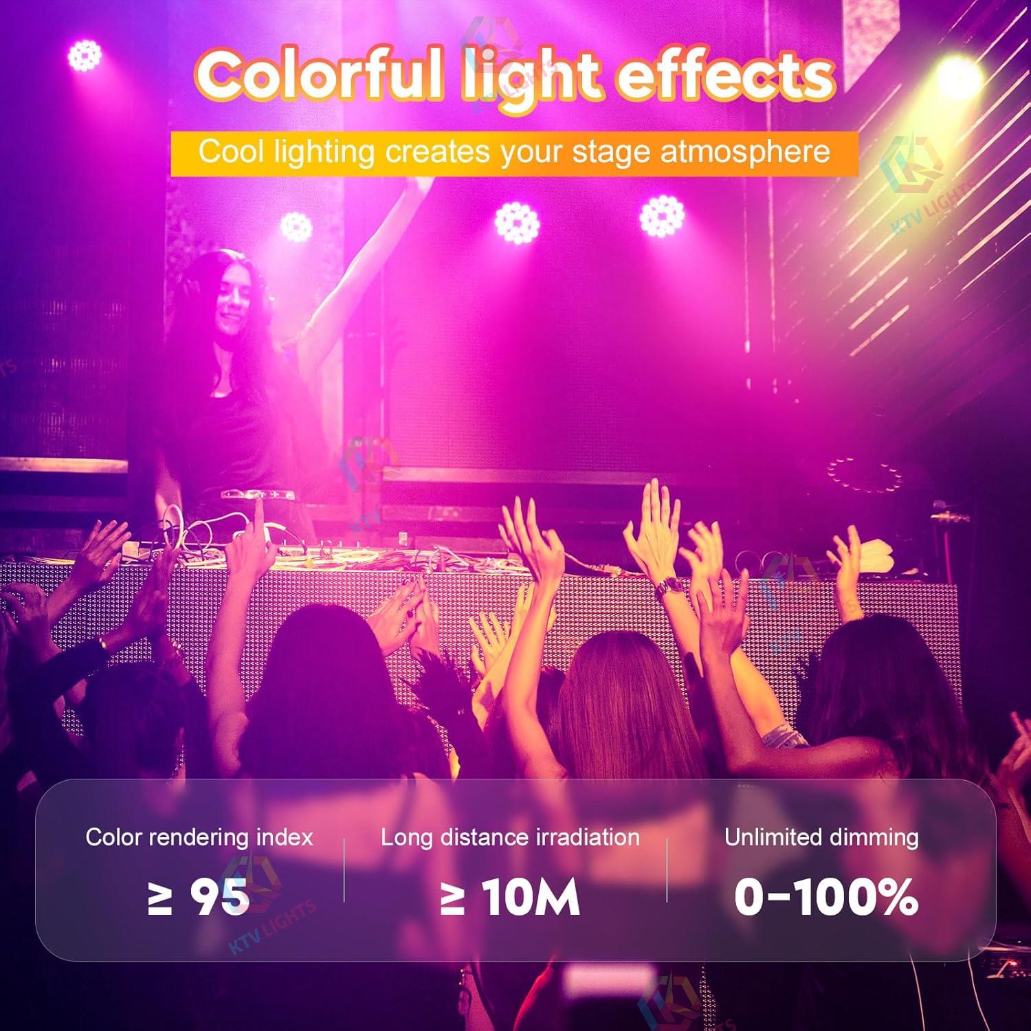 6-in-1 RGBW + UV 18-LED par light-P22