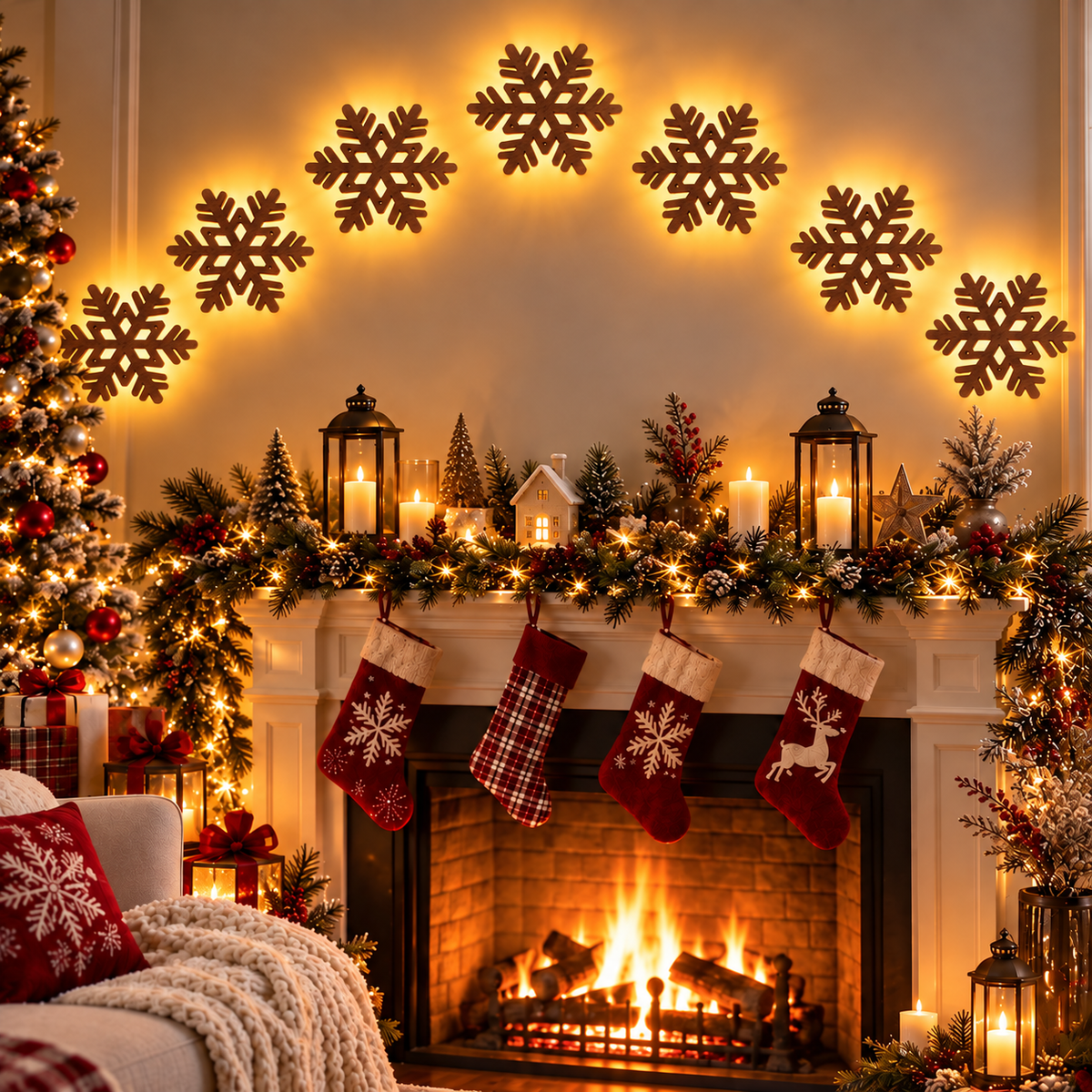 KTVLIGHTS Lighted Reindeer Christmas Wall Decor-M65