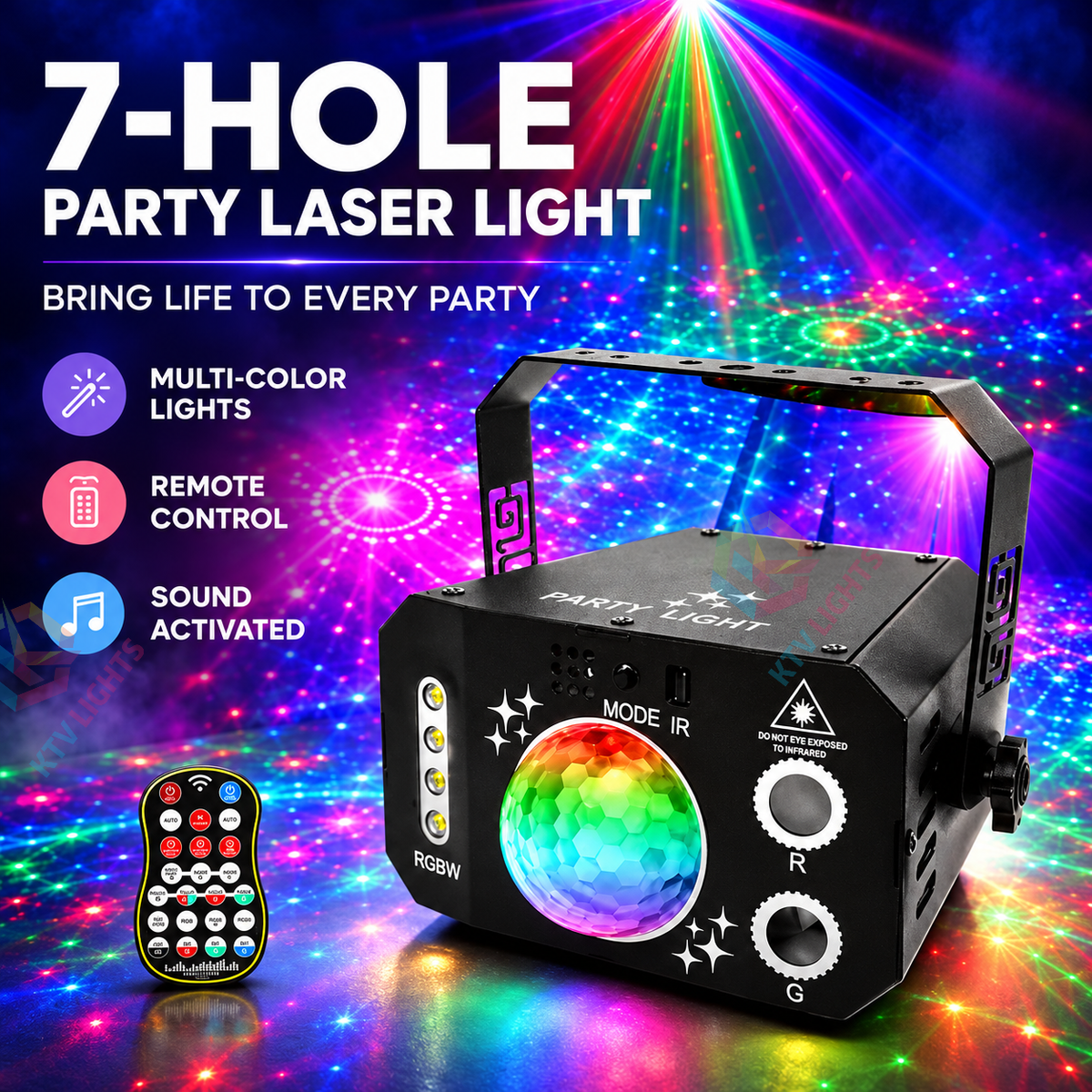 KTVLIGHTS USB Mini Party Laser Light-C12