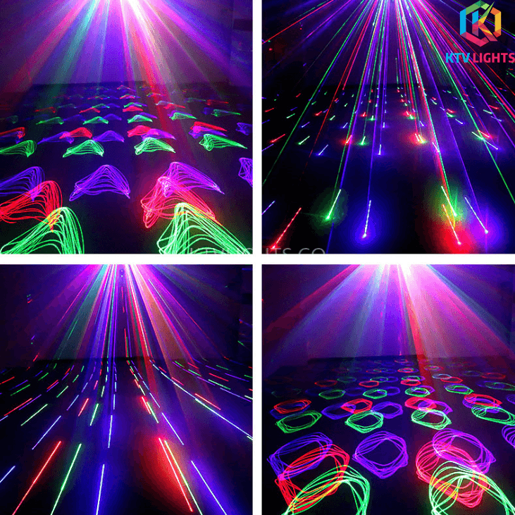 Luz laser de digitalização animada RGB-B14