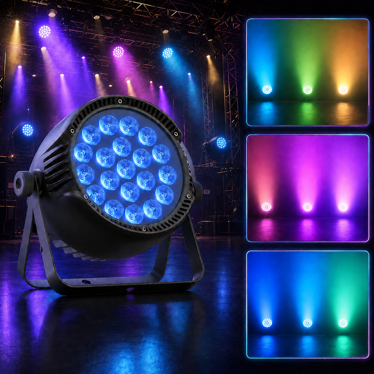 KTVLIGHTS 200W RGBW LED DMX IP65 Waterproof PAR Light-P60