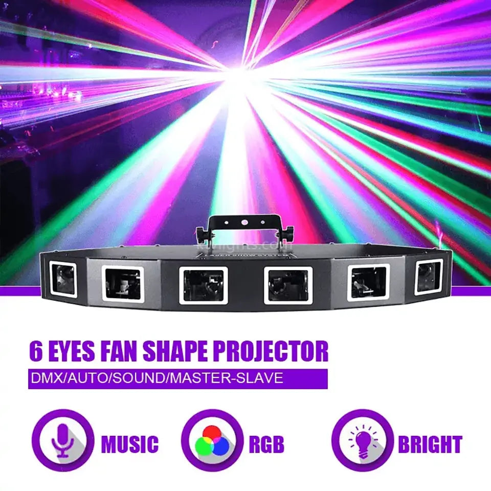 4-hole RGB scanning laser light DMX stage light-B25