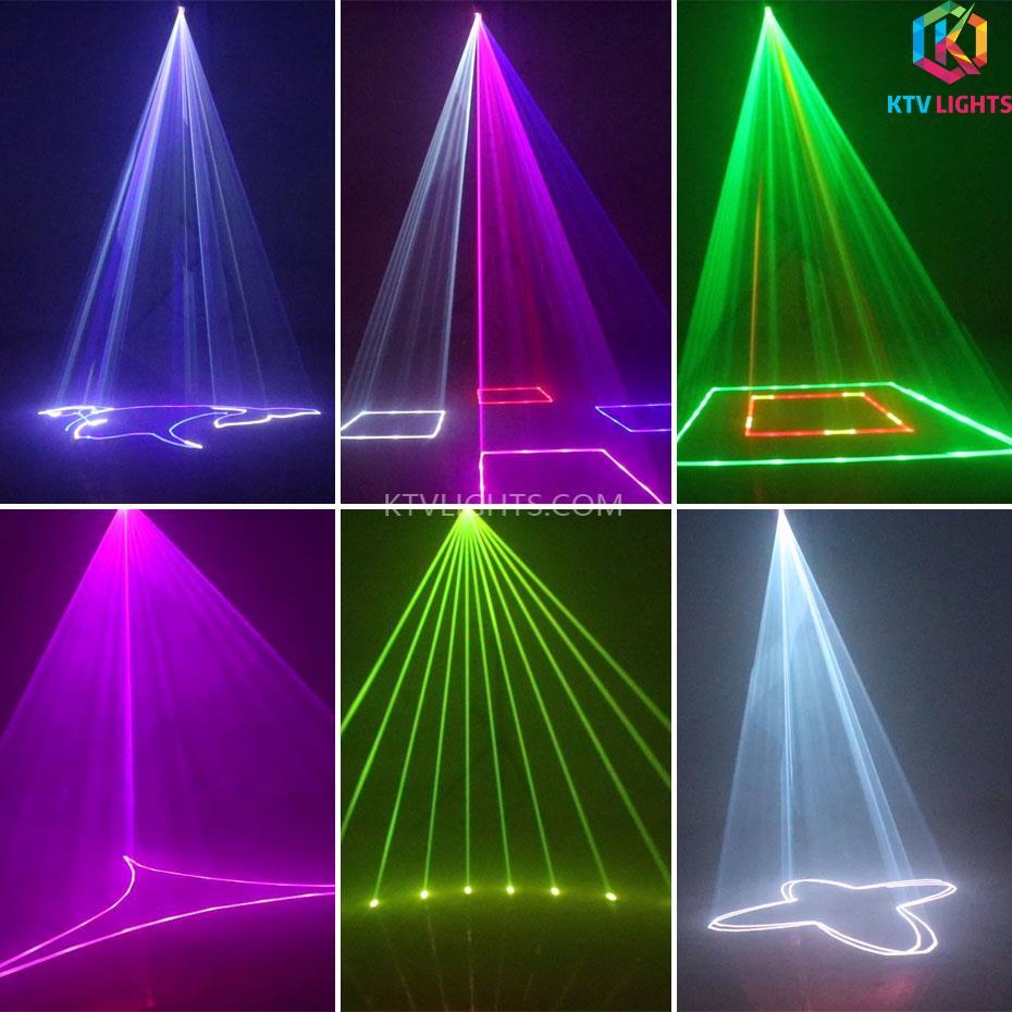Animowane światło laserowe RGB o mocy 2 W - Światło sceniczne ILDA DMX - A11