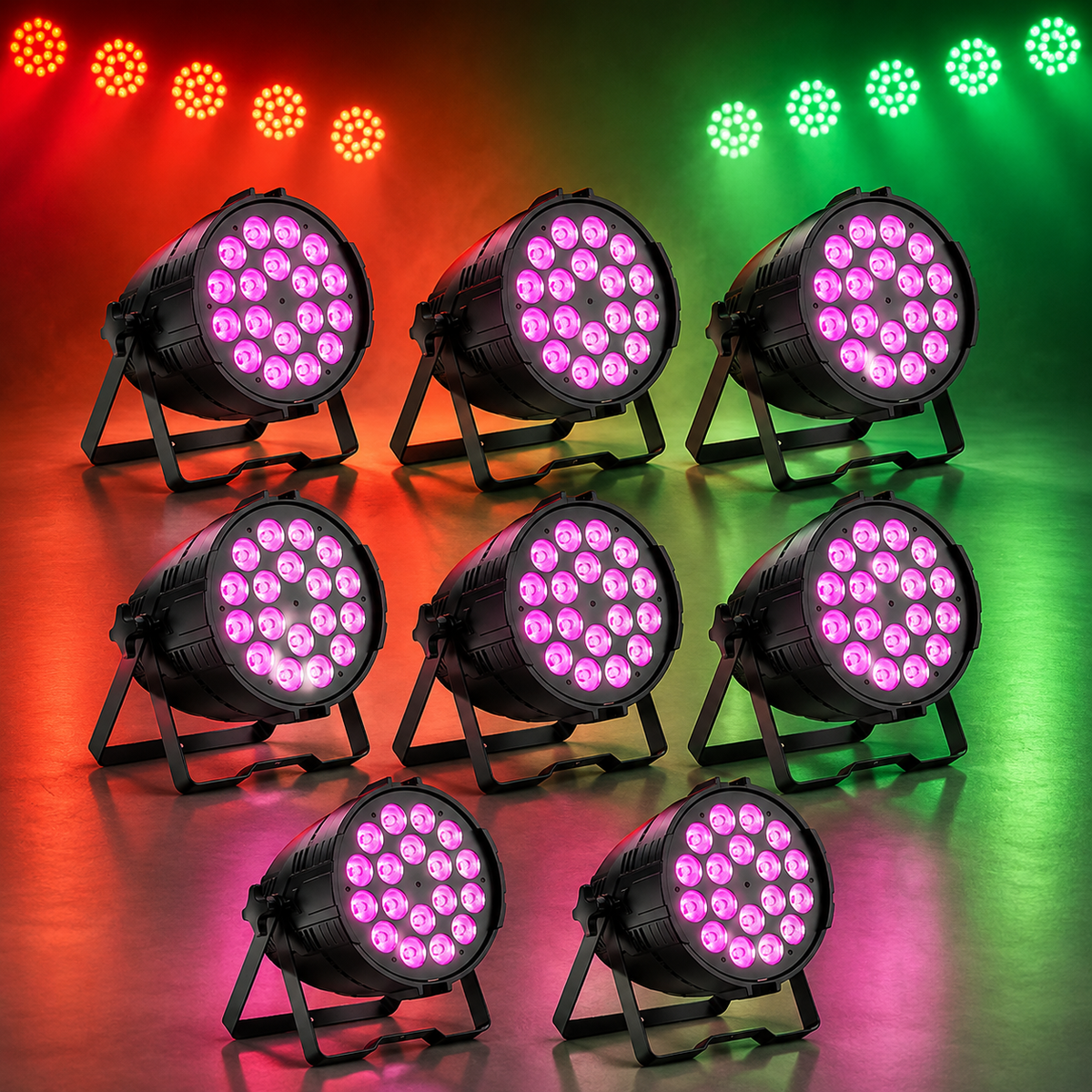 KTVLIGHTS 18x10W RGB 6-in-1 LED Stage PAR Light-P38