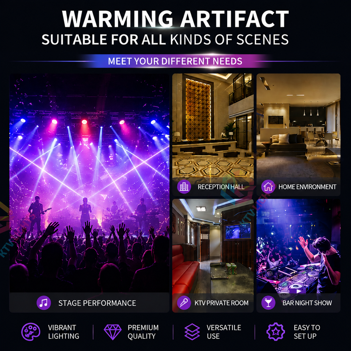 KTVLIGHTS Full-color line-scanning laser light suitable for DJ stage performances-B14