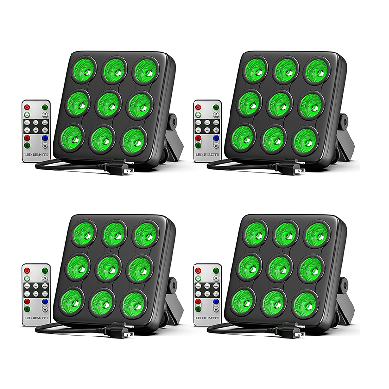 9 LED remote control square par light stage light-P28