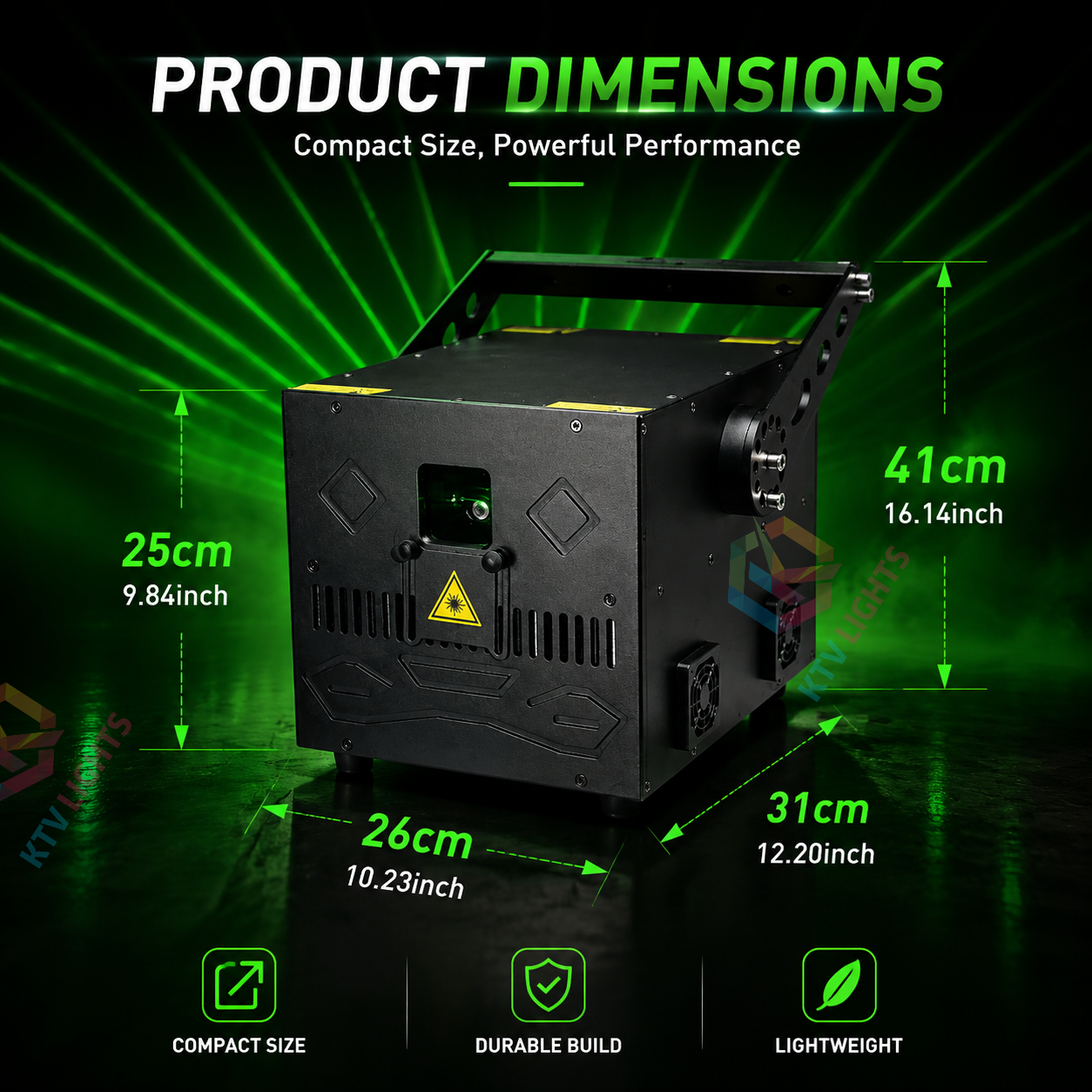 8w-15w APP Outdoor rooftop green landmark laser light-B38