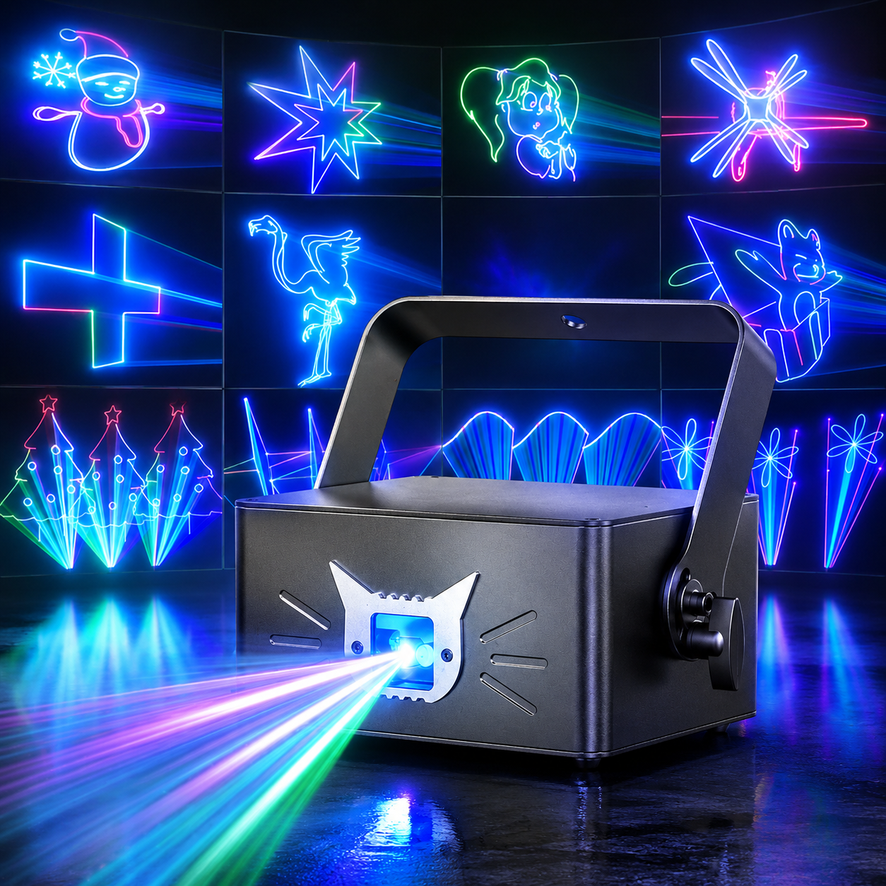 Rechargeable 3D Animation App Laser Light - A34