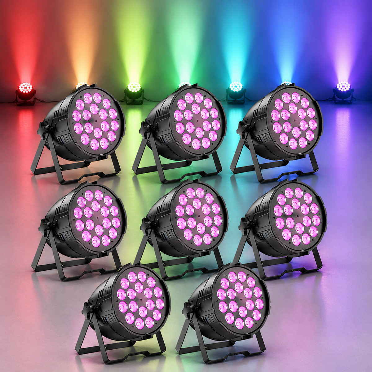 KTVLIGHTS 18x10W RGBW 4-in-1 LED Wash PAR Light-P21