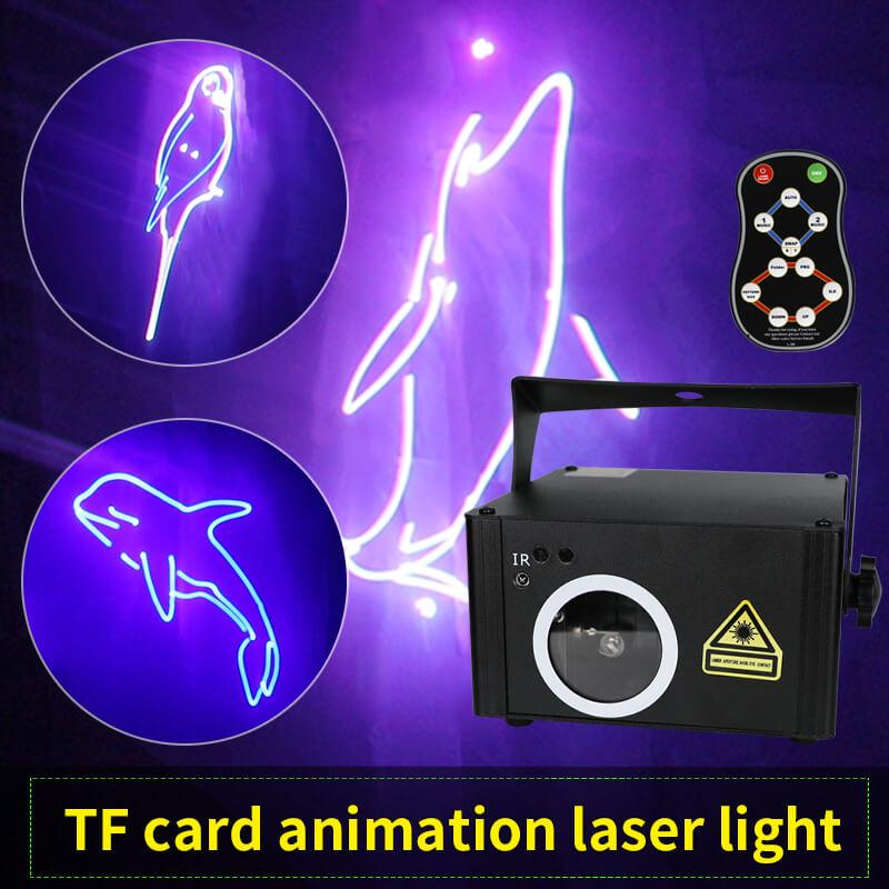 Animowane światło laserowe na karcie TF, edytowalne LOGO/animacja/tekst-A20