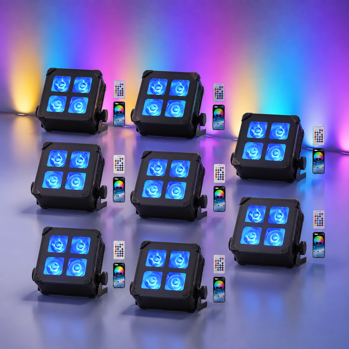 KTVLIGHTS 4x15W RGBW IP65 Battery-Powered LED PAR Light-P15