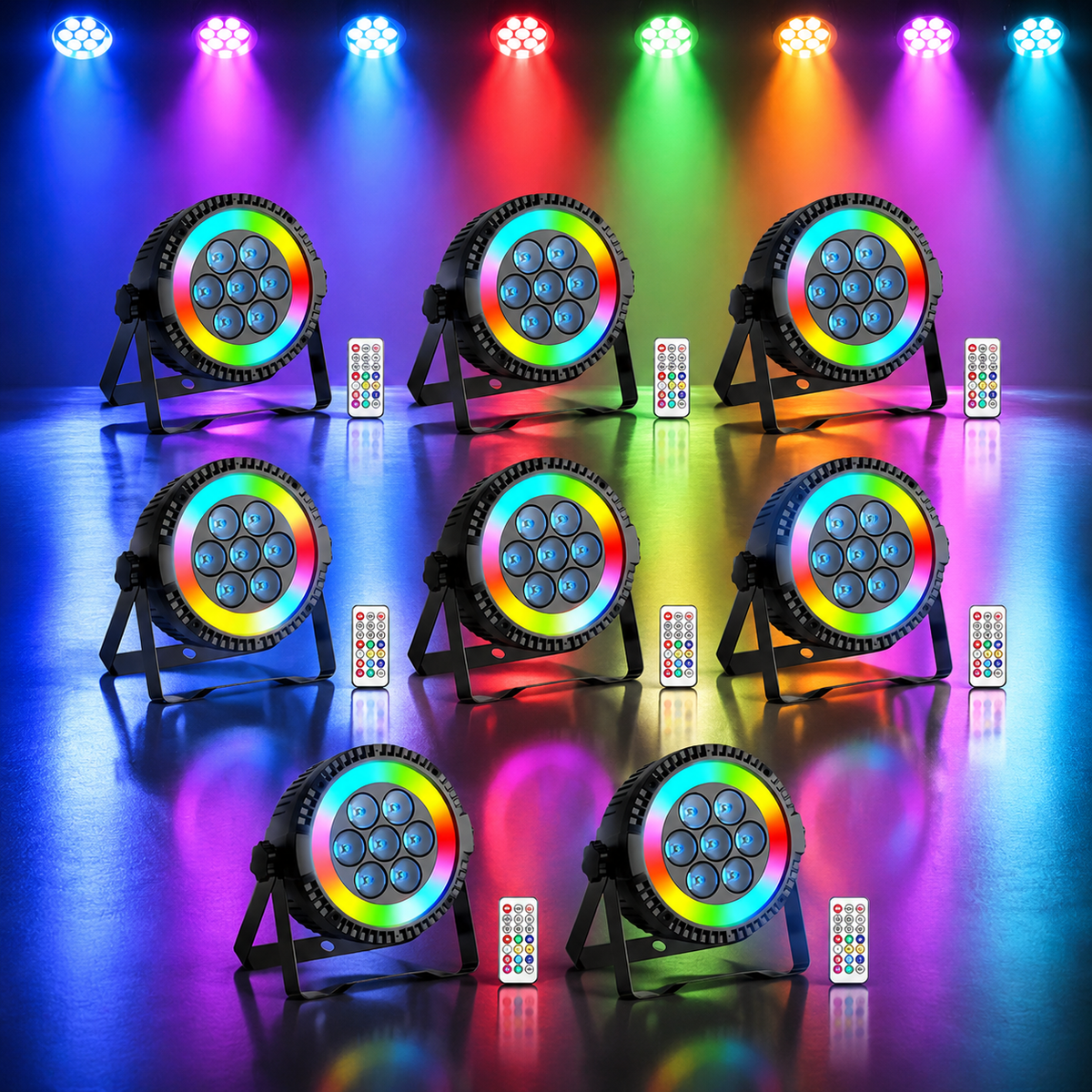 KTVLIGHTS RGBW 4-in-1 LED Wash PAR Stage Light-P19