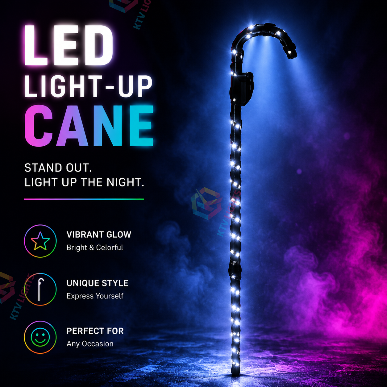 KTVLIGHTS LED Light Up Costume Suit for Rave Parties & Festivals-M30