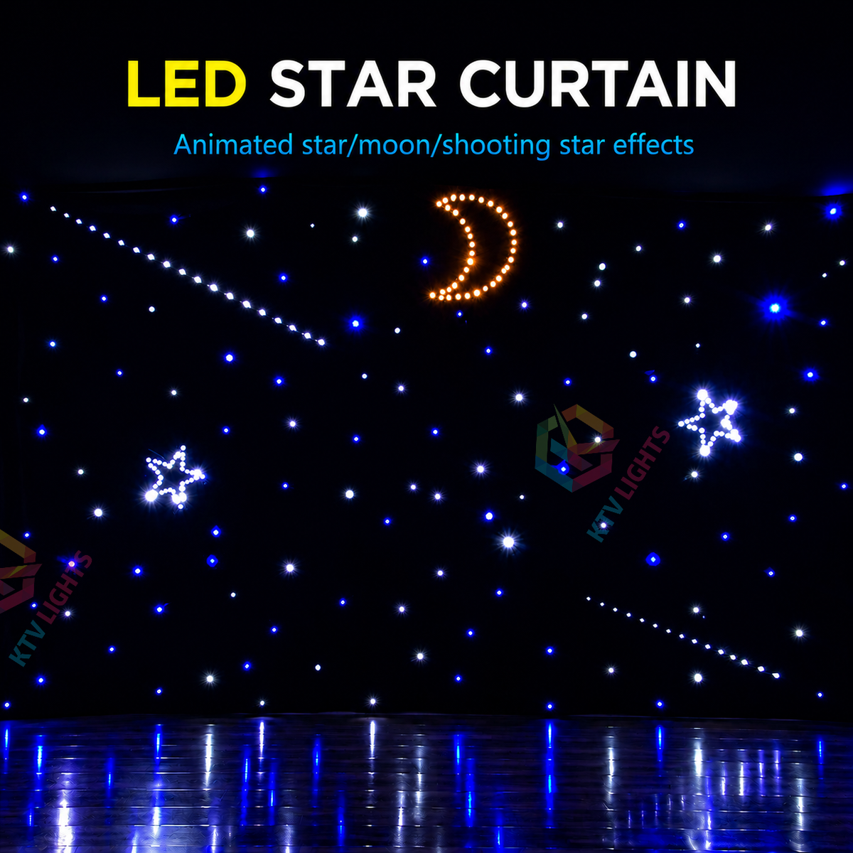 KTVLIGHTS LED Dynamic Starry Sky Screen, suitable for weddings and stage events-M68
