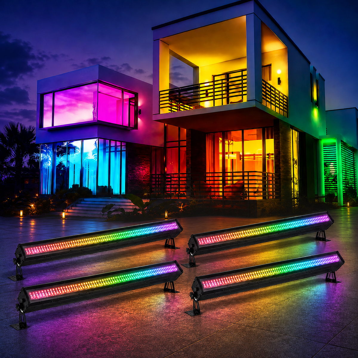 KTVLIGHTS 100W 336-LED RGB IP65 Waterproof Wall Washer-X18