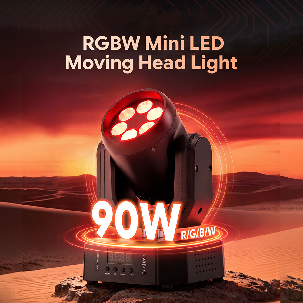 DJ Spot Beam Bar Disco DMX RGBW Mini LED Moving Head Light-E76