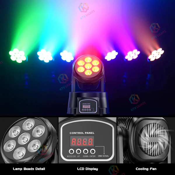 7x10W Moving Head Color Washing Light - P9