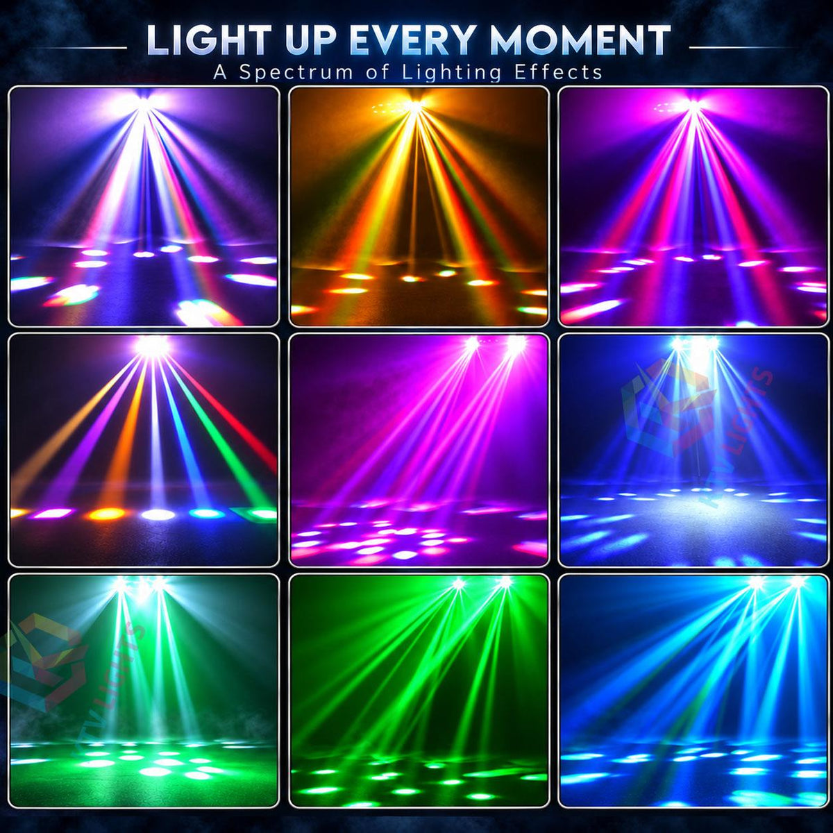 KTVLIGHTS 150W 5-in-1 RGBW DJ Party Light with Tripod Stand-C31