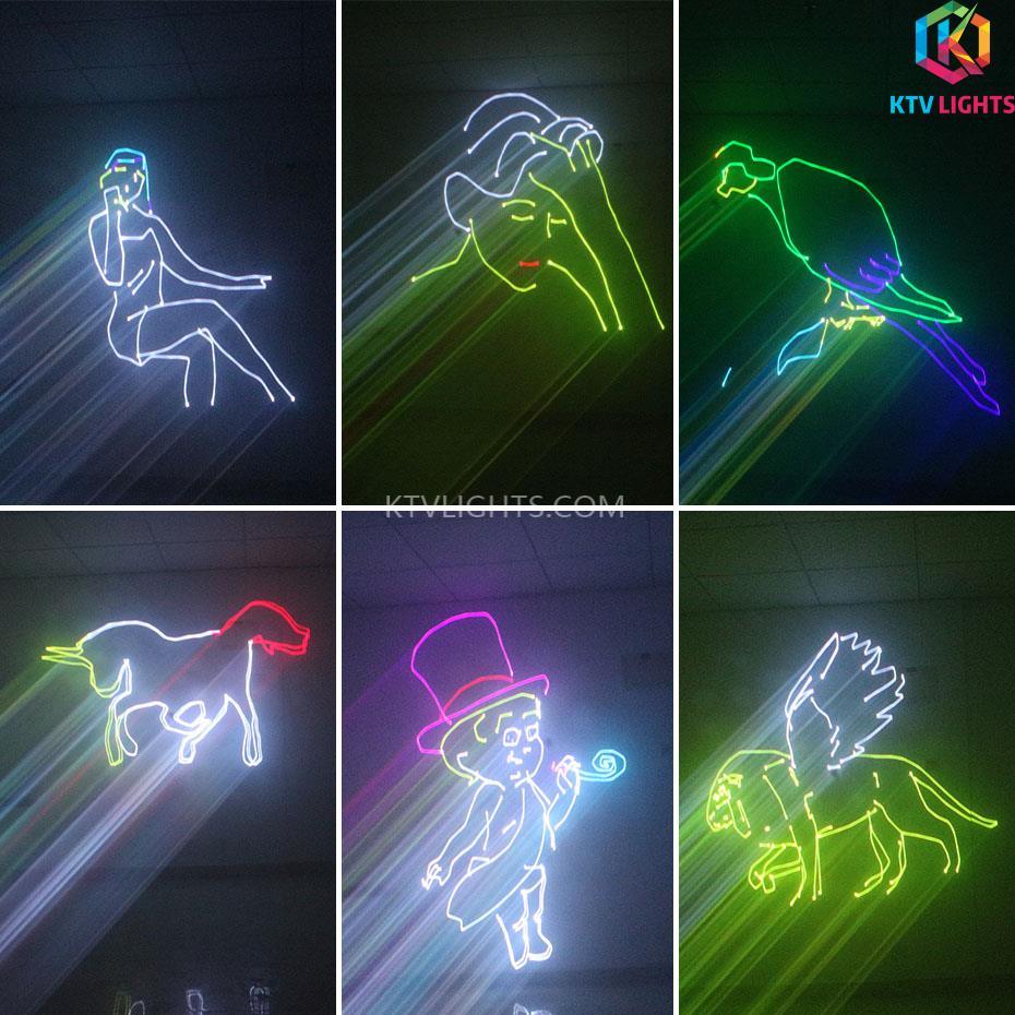 2w RGB animeret laserlys- ILDA DMX scenelys-A11
