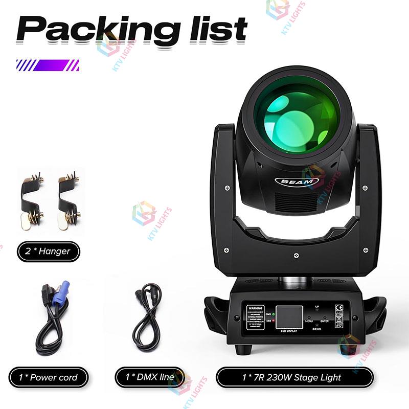 230W 7R beam 24 facet prism moving head light-E21