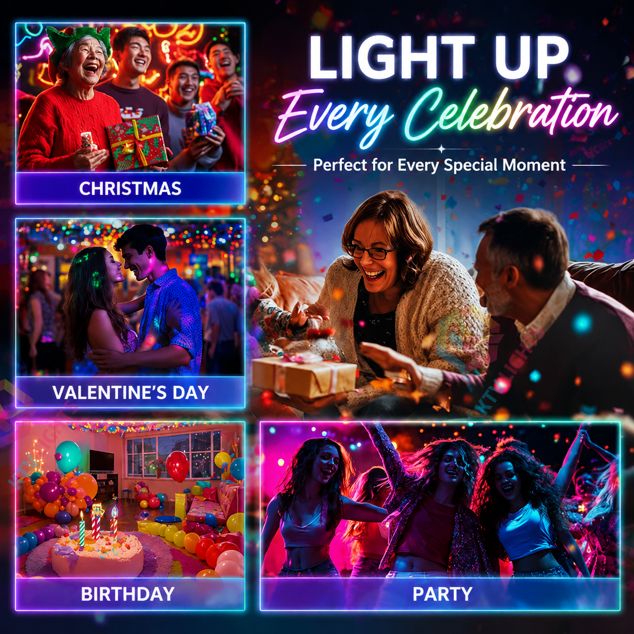 KTVLIGHTS RGB laser stage lights, suitable for DJ parties and events -B5