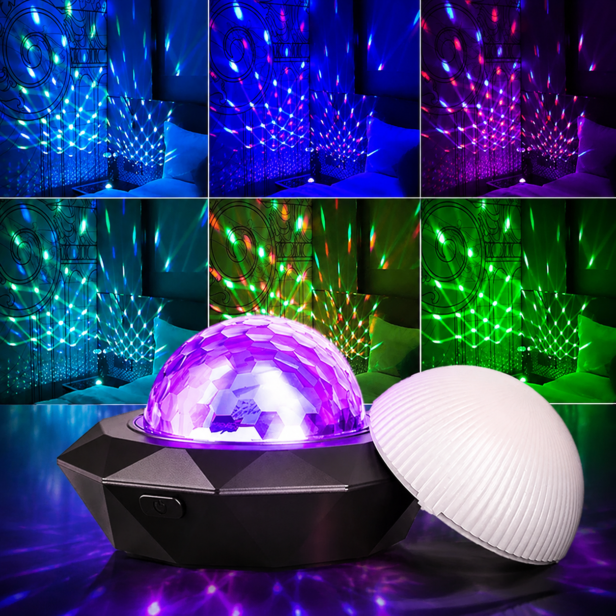 KTVLIGHTS Mini USB Rechargeable Magic Ball Disco Light-C2