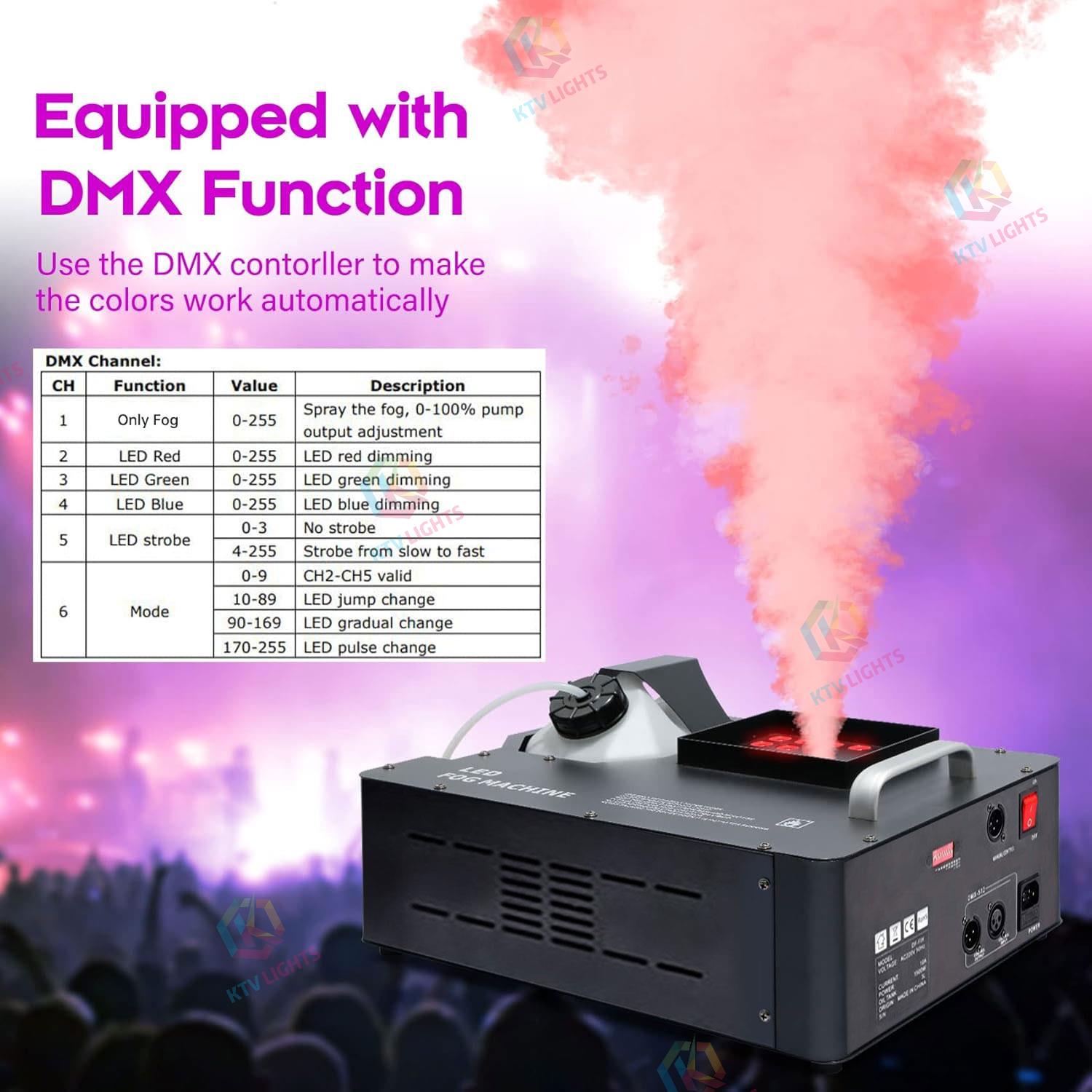 1500W RGB DMX 512 Smoke Machine Lighting Effect-Y14