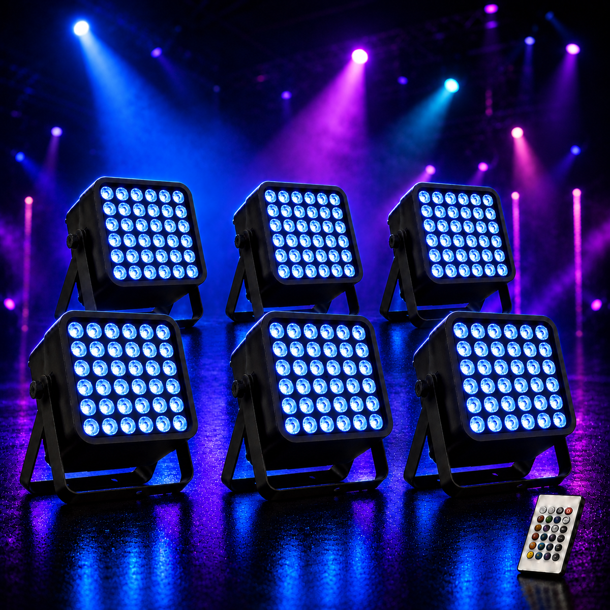 KTVLIGHTS 36-LED Wireless Rechargeable RGB 3-in-1 PAR Light-P47