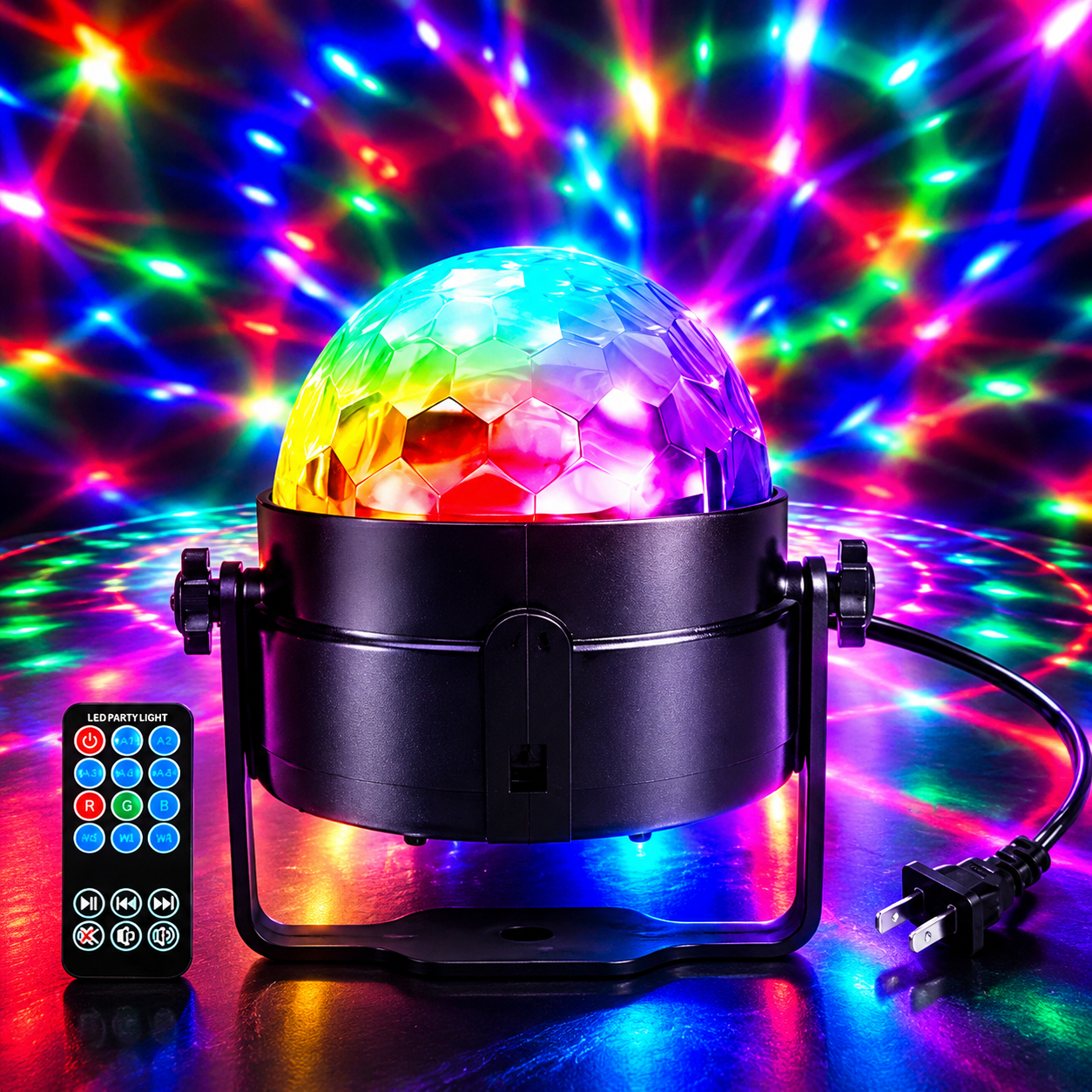 KTVLIGHTS Remote control voice controlled RGB party light-C21