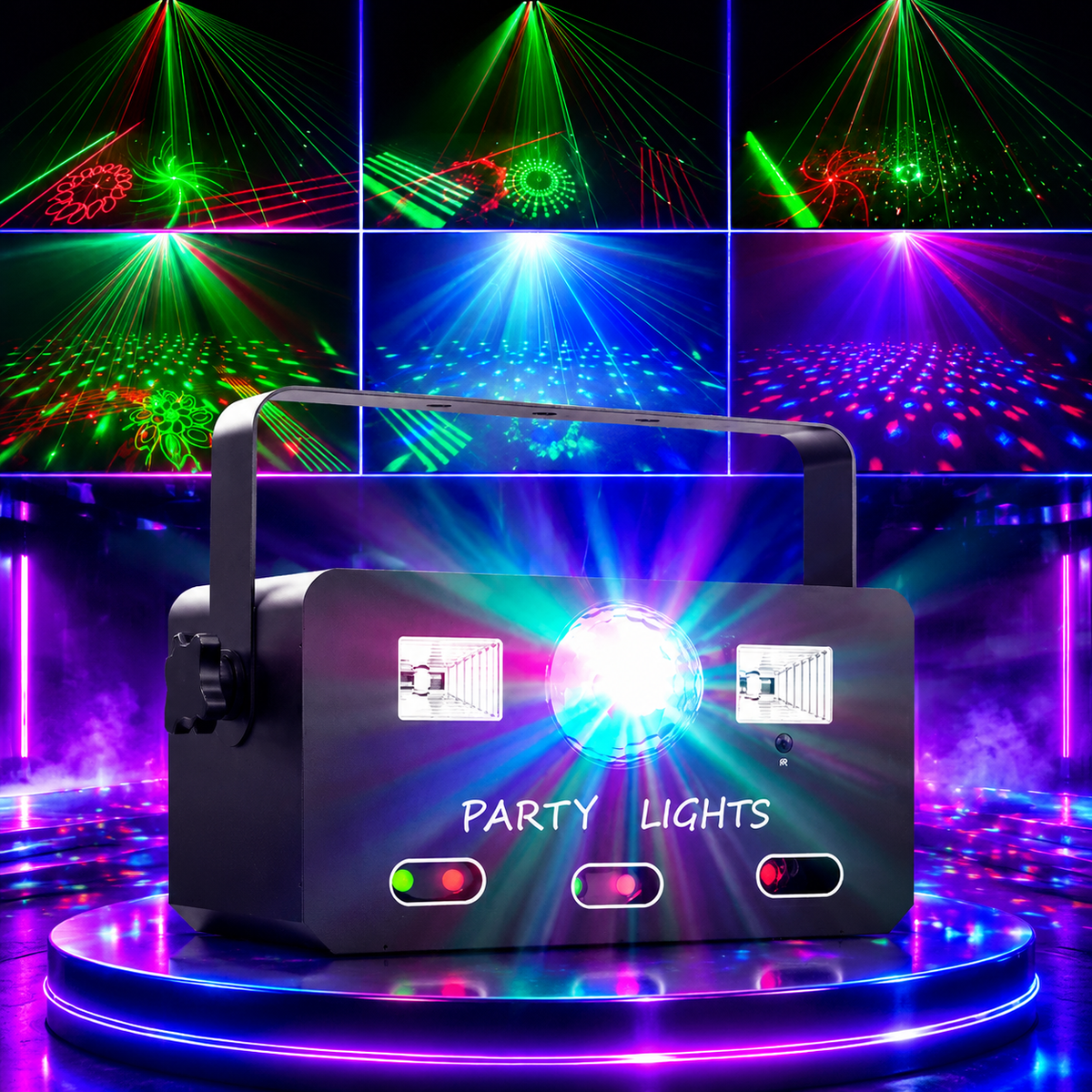 KTVLIGHTS 4 in 1 Party Disco Effect Light-C24