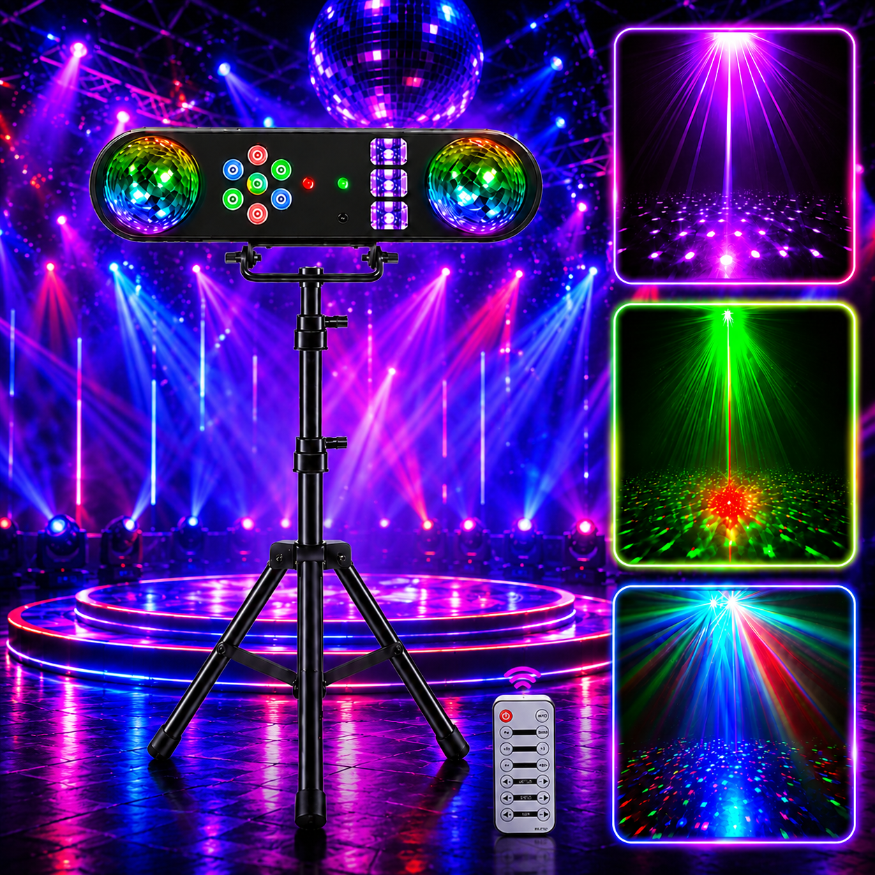 5 in 1 Party Disco Light with Stand-C3